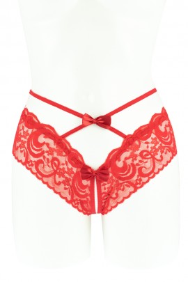Червоні трусики з вирізом