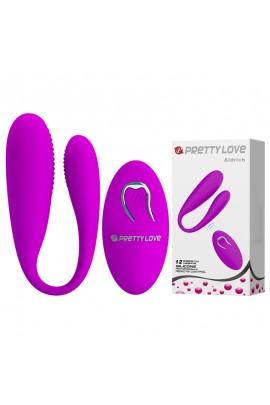 Вибратор-клипса для пар Pretty Love Aldrich с пультом, Purple