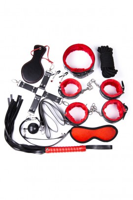 Черно-красный БДСМ набор