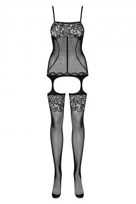 Боди-комбинезон F204 черный Obsessive