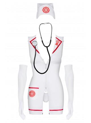 Костюм медсестри білий Obsessive Emergency dress
