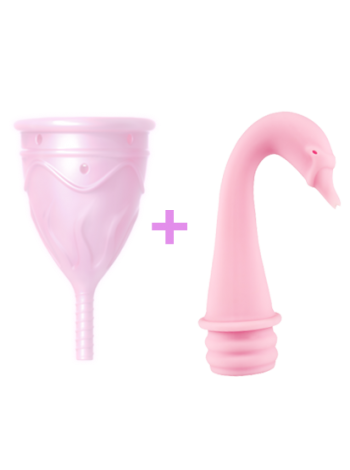 Менструальная чаша Femintimate Eve Cup с переносным душем размер L, диаметр 3,8см