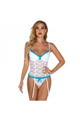 Белый кружевной комплект с трусиками