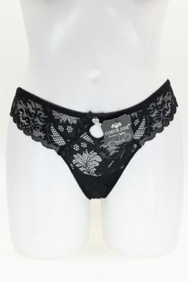 Lace Women's Thong Coeur Joie 1923, Color Black