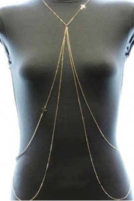 Golden chain on the body