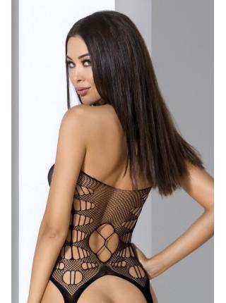 Bodybag Passion BS059 Black, overalls, imitation stocking