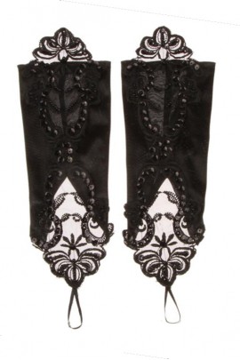 Black wedding gloves