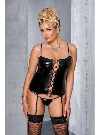 Latex Corset with Farry Bes Corset Black XXL / XXXL - Passion Exclusive, Thongs, Lace