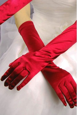 Long red gloves