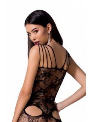 Openwork Bodybust with Intimate Cutouts Passion BS076 Black