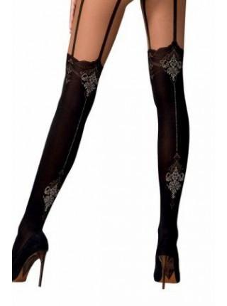 Колготки с эффектом чулок на подвязках Passion TI112 nero-gold 3/4 (60/20 den)