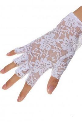 White short gloves