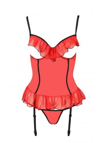 Corset with open breasts Cherry Corset Red S / M - Passion Exclusive, Panties, Fair, Struges, Radickers