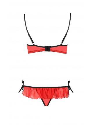 Cherry Set OpenBra Red S / M - Passion Exclusive: Outdoor Lifens, Skirt Panties