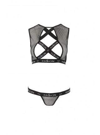 Debra Set Black L / XL - Passion Exclusive: Straps: Top with neckline, panties