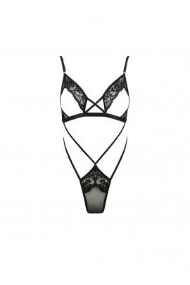 Боді монокіні з відкритими грудьми DIABOLINA BODY black L/XL - Passion