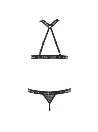 Комплект белья MIRAJANE SET black S/M - Passion Exclusive: поддерживающий лиф-топ и трусики