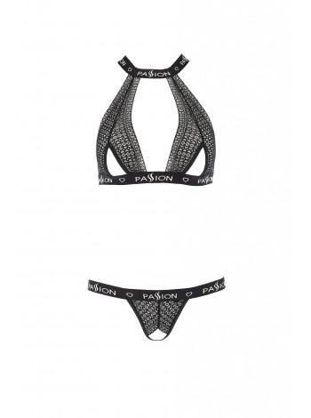 Комплект белья MIRAJANE SET black S/M - Passion Exclusive: поддерживающий лиф-топ и трусики