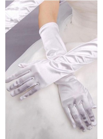 Длинные белые перчатки