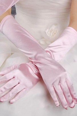 Long pink gloves