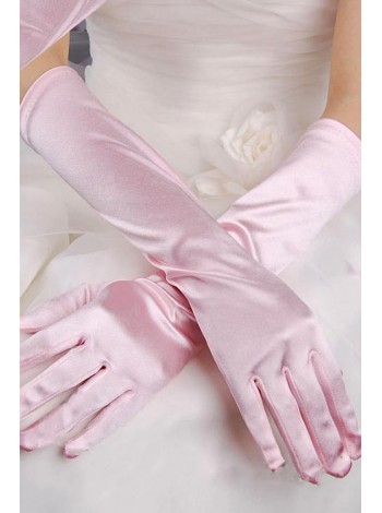 Long pink gloves