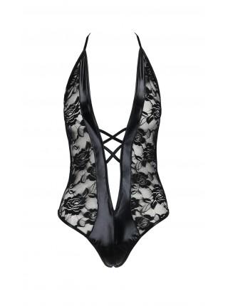 Боди с очень глубоким декольте DARYL BODY black XXL/XXXL - Passion