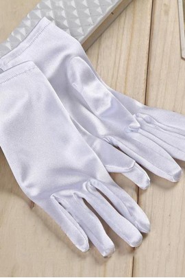 Satin White Gloves