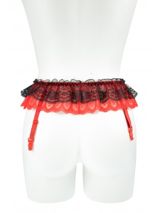 Belt for stockings with red bows