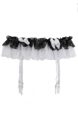 Пояс для чулок с белыми бантиками