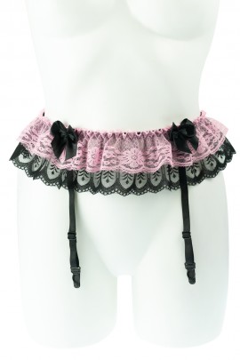 Пояс для чулок с черными бантиками