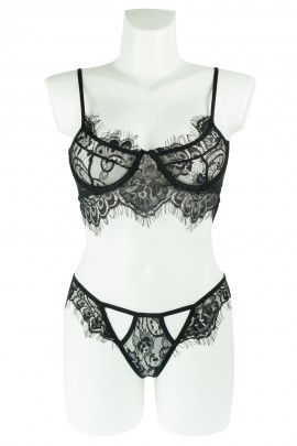 Black Erotic Set of Linen