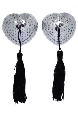 Silver stickers on nipples