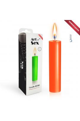 Orange wax candle Art of Sex size M 15 cm low-temperature, luminescent