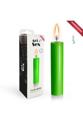 Green wax candle Art of Sex size M 15 cm low-temperature, luminescent