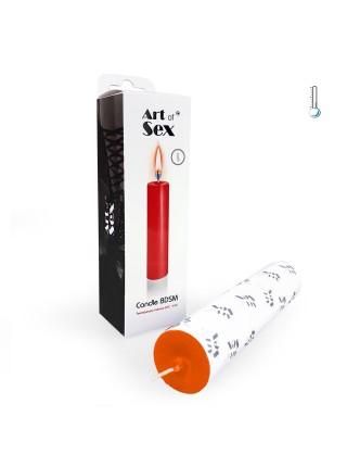 Orange wax candle Art of Sex size M 15 cm low temperature