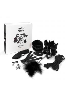 Набор БДСМ Art of Sex - Soft Touch BDSM Set, 9 предметов, Черный