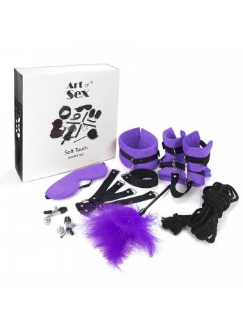 Набор БДСМ Art of Sex - Soft Touch BDSM Set, 9 предметов, Фиолетовый