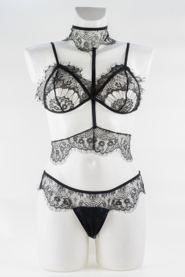 Black Sexy Linen Set