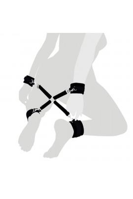 Крестовина из натуральной кожи Art of Sex - 4 Way Connector, Черный