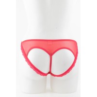 Червоні сексуальні трусики з вирізом