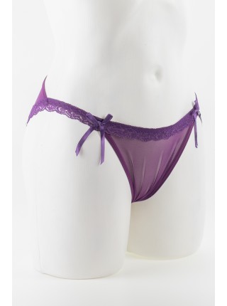 Бузкові сексуальні трусики з вирізом