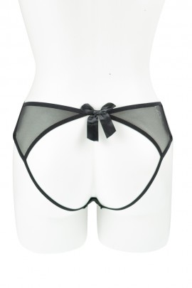 Black panties with cut from behind