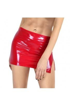 Sexy vinyl skirt Art of Sex - Stella, size XS -M, color red