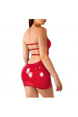 Сексуальна вінілова сукня Art of Sex - Jaklin, розмір L-2XL, колір червоний