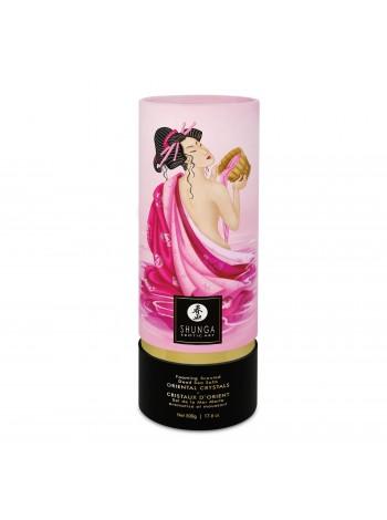 Пінлива сіль для ванни Shunga Dead Sea salt Oriental Crystals — Rose Petal (500 г), сіль Мертвого мо