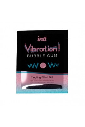 Пробник жидкого вибратора со вкусом жвачки Intt Vibration Bubble Gum, 5мл