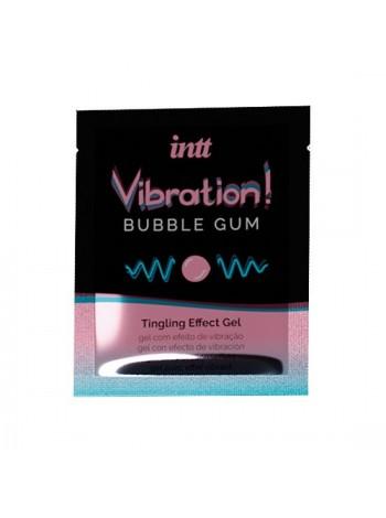 Пробник жидкого вибратора со вкусом жвачки Intt Vibration Bubble Gum, 5мл