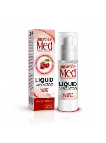 Lubricant with Amoreane Med Liquid Vibrator Cherry vibration effect, 30ml
