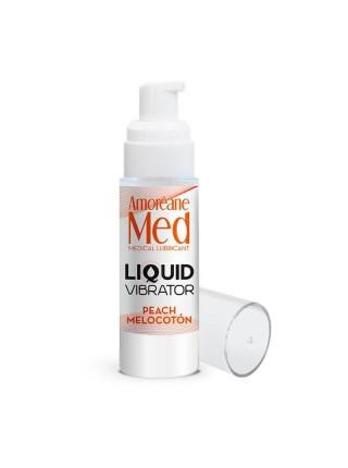 Lubricant with Vibration Effect Amoreane Med Liquid Vibrator Peach, 30ml
