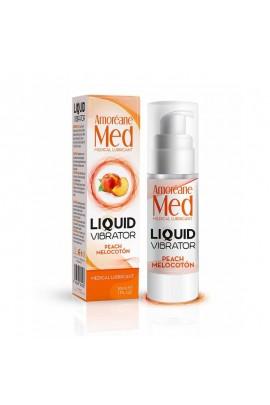 Лубрикант с эффектом вибрации Amoreane Med Liquid Vibrator Peach, 30мл